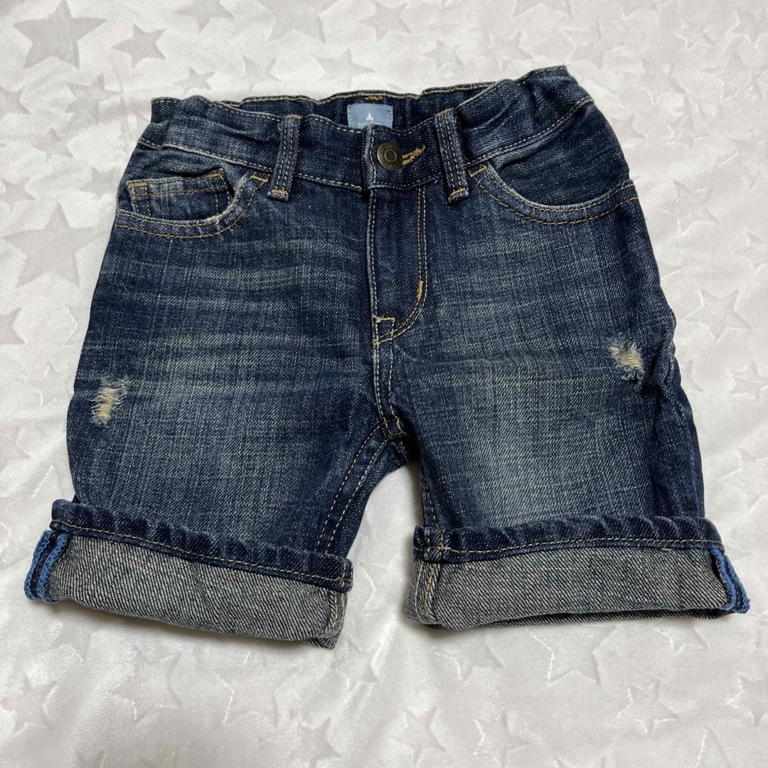 babyGAP(ベビーギャップ)の美品　babyGap  ダメージデニム　ハーフパンツ　90  男の子 キッズ/ベビー/マタニティのキッズ服男の子用(90cm~)(パンツ/スパッツ)の商品写真