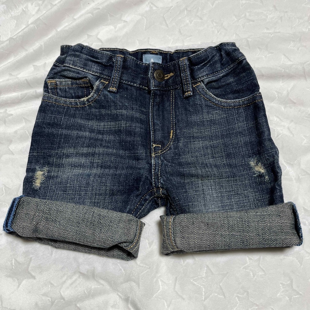 babyGAP(ベビーギャップ)の美品　babyGap  ダメージデニム　ハーフパンツ　90  男の子 キッズ/ベビー/マタニティのキッズ服男の子用(90cm~)(パンツ/スパッツ)の商品写真