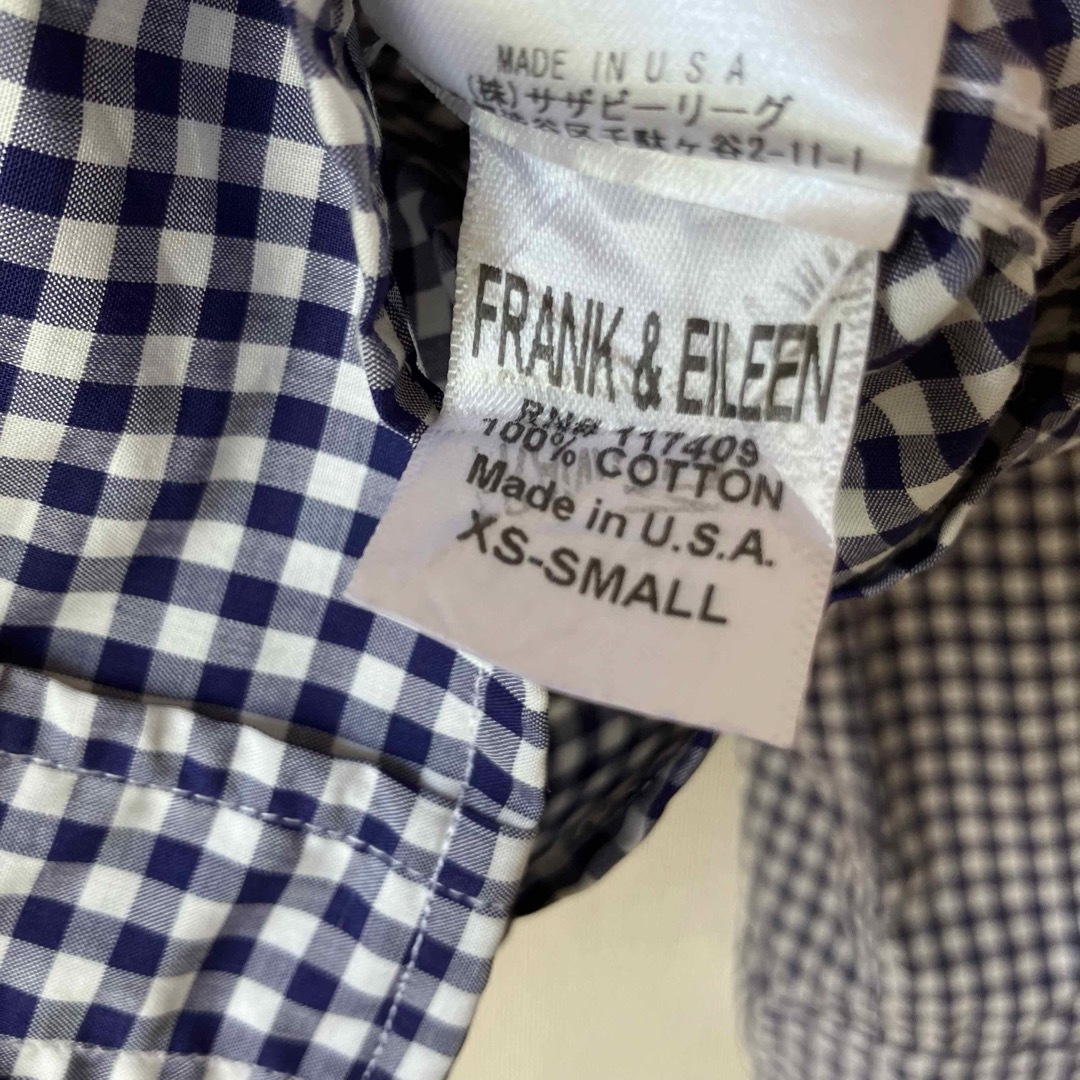 Frank&Eileen(フランクアンドアイリーン)のフランクアンドアイリーン　バリー　美品　ネイビー　ギンガムチェック　定番シャツ レディースのトップス(シャツ/ブラウス(長袖/七分))の商品写真