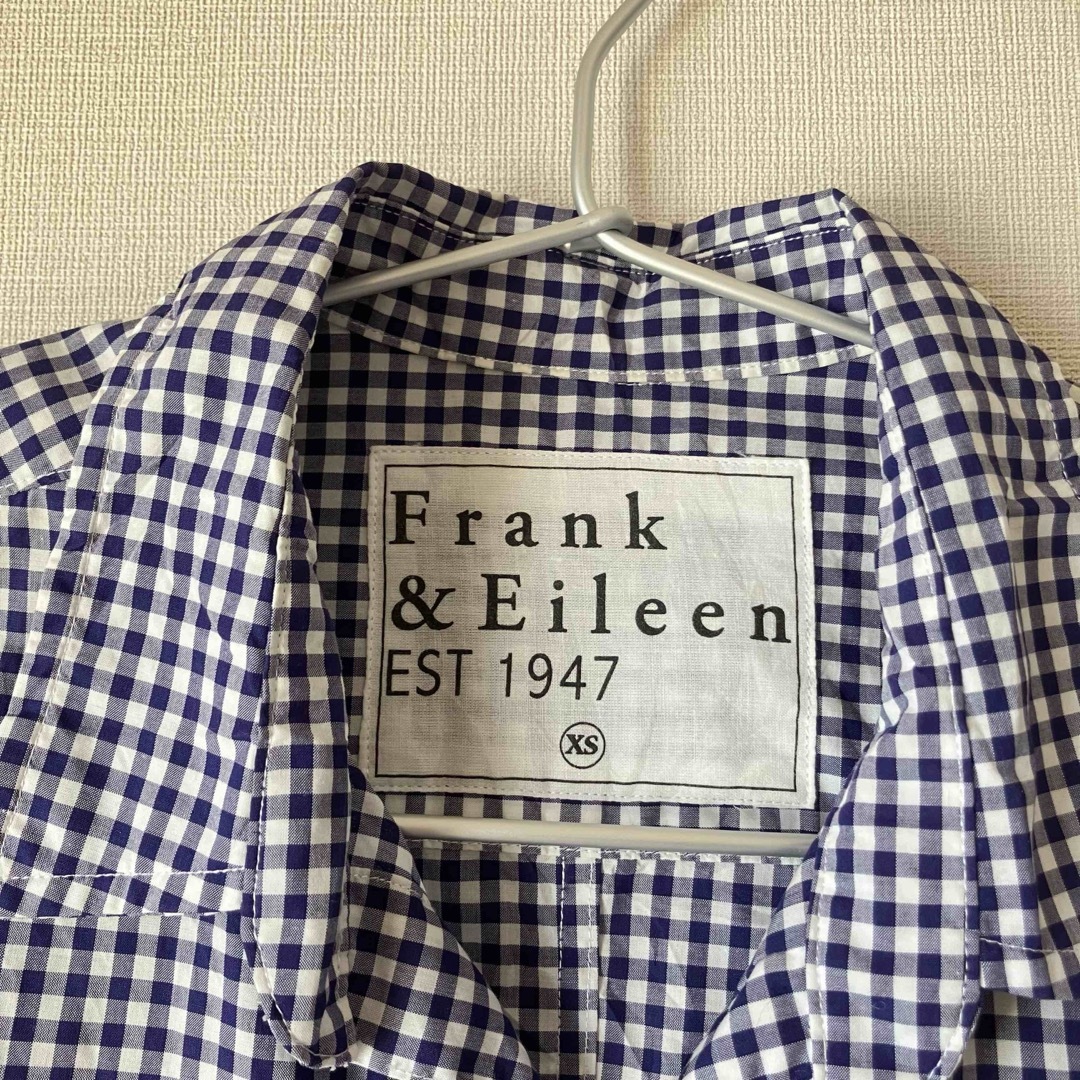 Frank&Eileen(フランクアンドアイリーン)のフランクアンドアイリーン　バリー　美品　ネイビー　ギンガムチェック　定番シャツ レディースのトップス(シャツ/ブラウス(長袖/七分))の商品写真