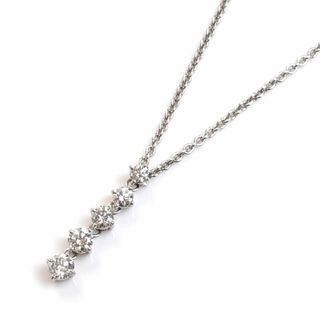 ミキモト(MIKIMOTO)のMIKIMOTO ミキモト K18WG ホワイトゴールド 5Pダイヤ ネックレス ダイヤモンド0.28ct 3.3g 43cm レディース【中古】【美品】(ネックレス)