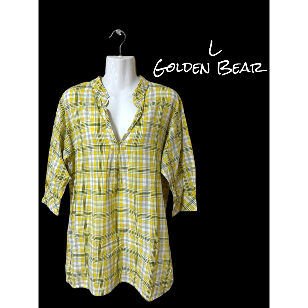 Golden Bear(ゴールデンベア)の【Golden Bear】　チェック柄チュニックブラウス/Ｌ レディースのトップス(チュニック)の商品写真