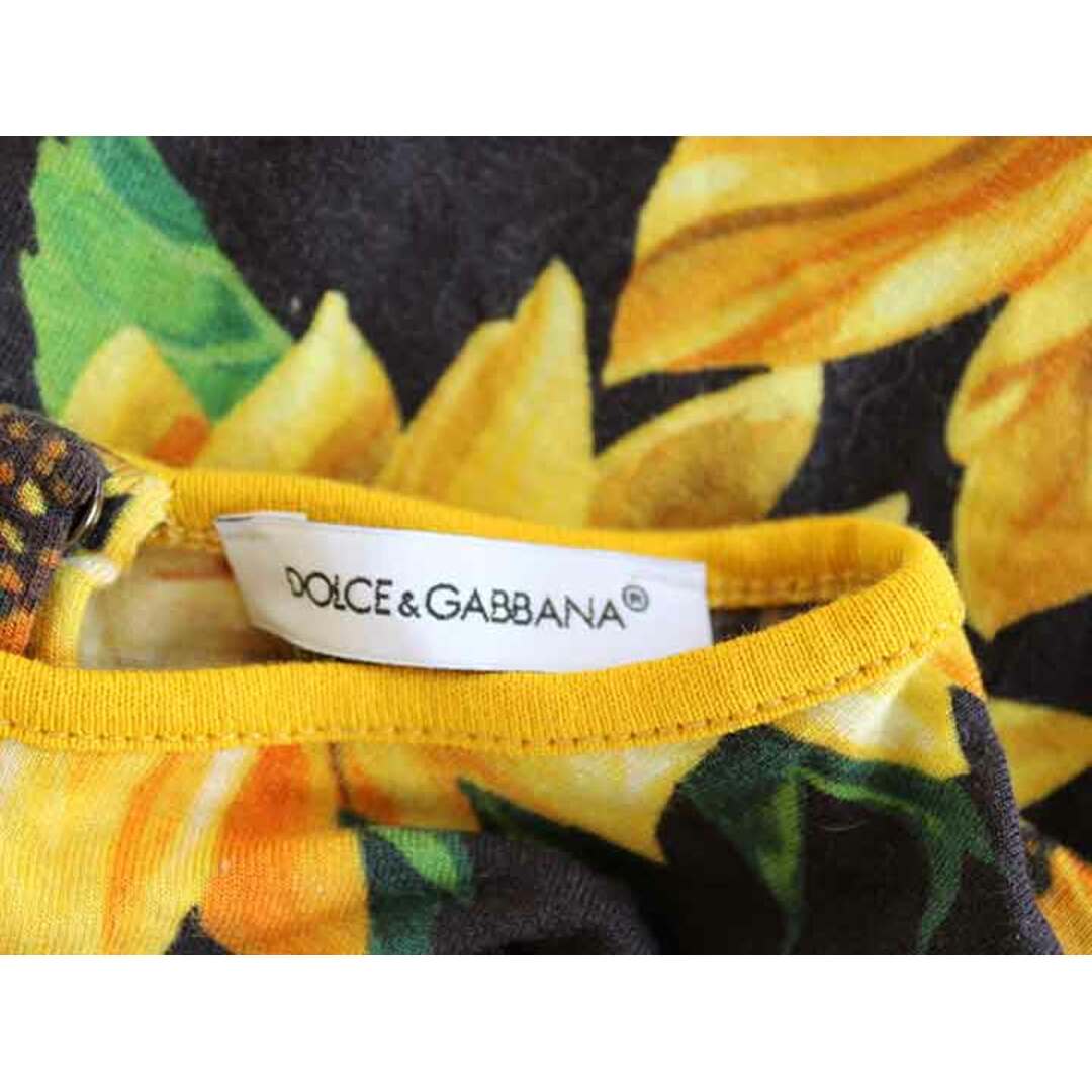 DOLCE&GABBANA(ドルチェアンドガッバーナ)の【春物 新入荷!】†ドルチェ＆ガッパーナ /D＆G†101-107cm(4) 長袖Tシャツ/長袖カットソー/ロンT 黄×黒【中古】子供服 キッズ kids 女の子 春秋 tops 612042 キッズ/ベビー/マタニティのキッズ服女の子用(90cm~)(Tシャツ/カットソー)の商品写真