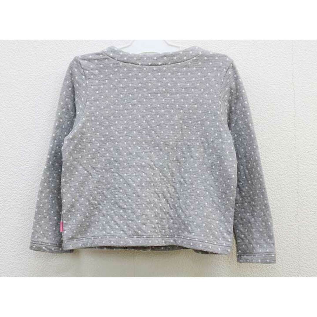 J.PRESS(ジェイプレス)の【値下げ!】▼ミキハウス/mikihouse▼100cm カーディガン グレー×白 【中古】子供服 キッズ kids 女の子 秋冬 310132 tops キッズ/ベビー/マタニティのキッズ服女の子用(90cm~)(カーディガン)の商品写真