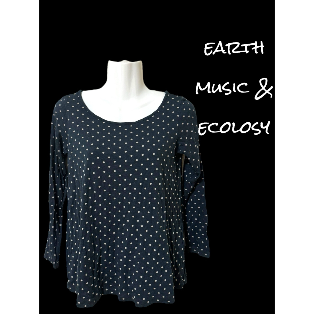 earth music & ecology(アースミュージックアンドエコロジー)の【earth music & ecolosy】　薄手水玉カットソー/春 レディースのトップス(カットソー(長袖/七分))の商品写真