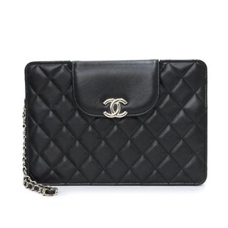 シャネル(CHANEL)のシャネル ポーチ チェーン セカンド クラッチバッグ ラムスキン レザー ブラック 黒 ゴールド金具 AP3634 箱付 CHANEL（新品・未使用品）(クラッチバッグ)