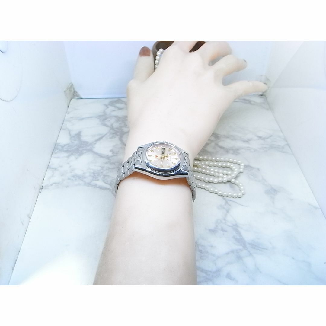 ORIENT(オリエント)のオリエント　ORIENT　クリスタル　自動巻　ピンク　レディース　ウォッチ レディースのファッション小物(腕時計)の商品写真