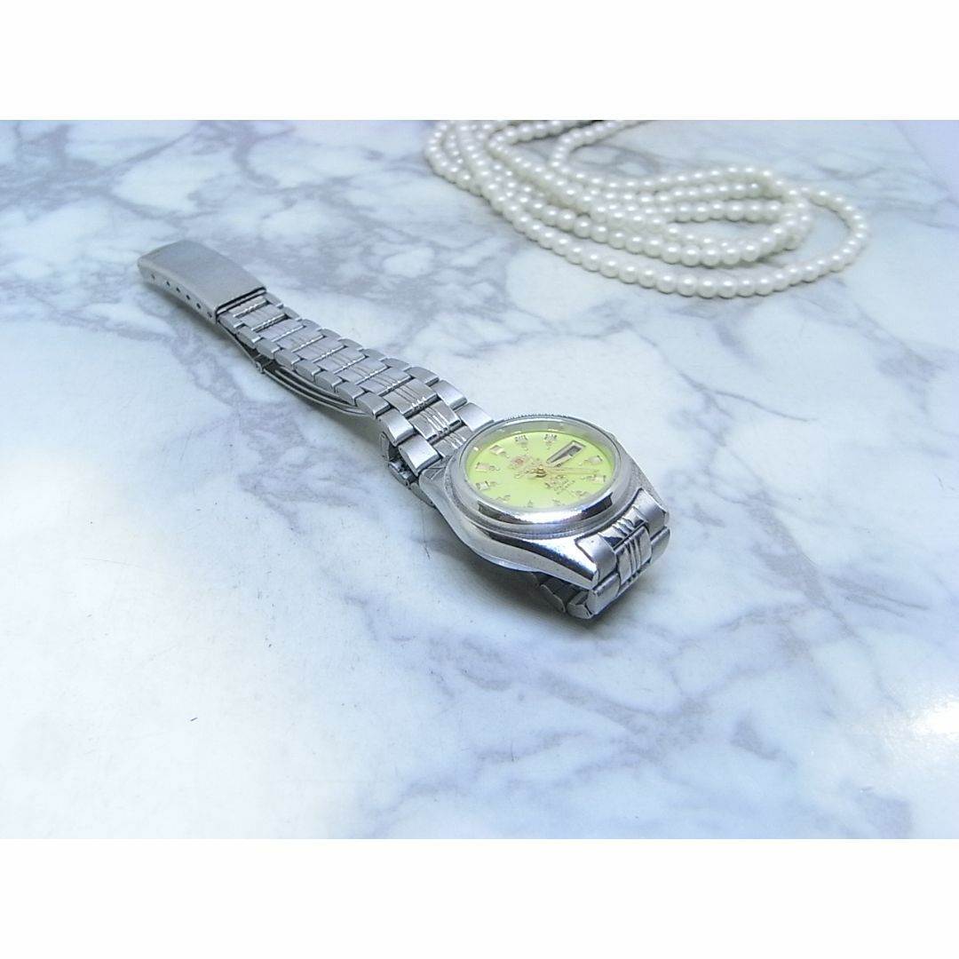 ORIENT(オリエント)のオリエント　ORIENT　クリスタル　自動巻　イエロー　レディース　ウォッチ レディースのファッション小物(腕時計)の商品写真