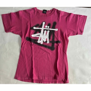ステューシー(STUSSY)のステューシー　Tシャツ　y2k ビンテージ　ピンク　フロントプリント(Tシャツ/カットソー(半袖/袖なし))