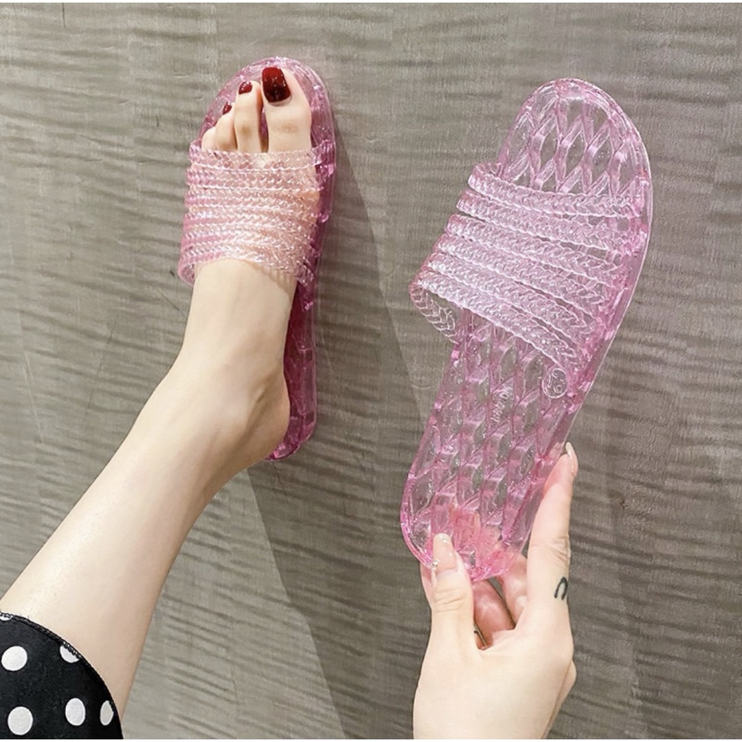 【新品未使用】防臭 防滑 サンダル ピンク 25.5cm レディースの靴/シューズ(サンダル)の商品写真