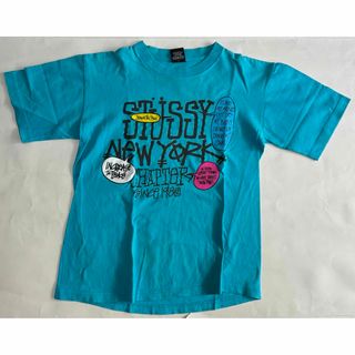 ステューシー(STUSSY)のステューシー　Tシャツ　y2k ビンテージ　水色　両面プリント(Tシャツ/カットソー(半袖/袖なし))