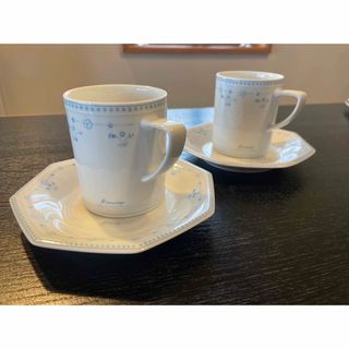 Noritake - Noritake カップ＆ソーサー2客　RONDE FLEURIE クレージュ