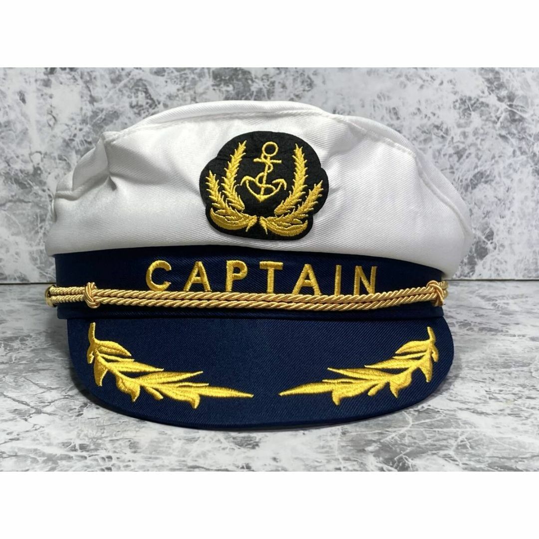 「マリンキャップ/セーラーキャップ/船長制帽 船長/キャプテンの帽子」 エンタメ/ホビーのミリタリー(その他)の商品写真