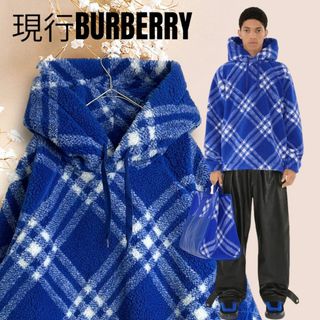 バーバリー(BURBERRY)のタグ付き☆新タグ☆BURBERRY チェック フリース フーディ ボア パーカー(パーカー)