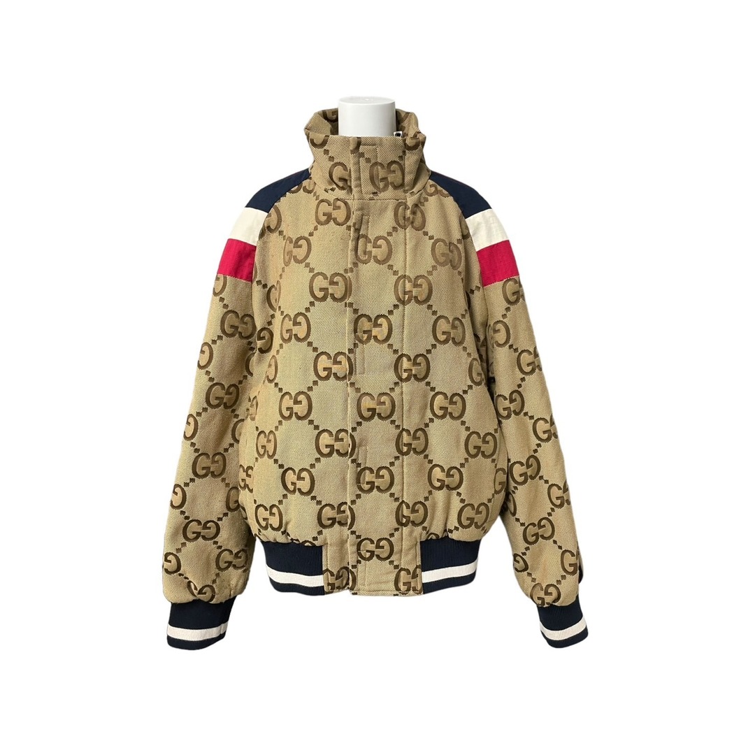 Gucci(グッチ)のGUCCI グッチ ブルゾン 22SS タイガー GG コレクション 683257 ZAIVS ボンバー ジャケット サイズ50 美品 中古 61157 レディースのジャケット/アウター(ブルゾン)の商品写真