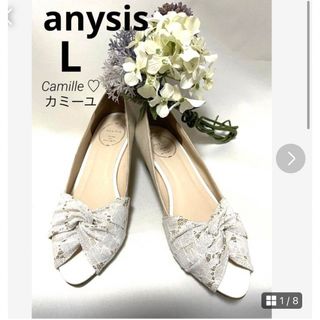 エニィスィス(anySiS)の美品♡エニィスィス サンダル♡L サイズレース♡(サンダル)