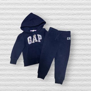 ギャップ(GAP)の【2点セット・美品❤︎】セットアップ　パーカー　ネイビー　オーロラ　キラキラ(ジャケット/上着)