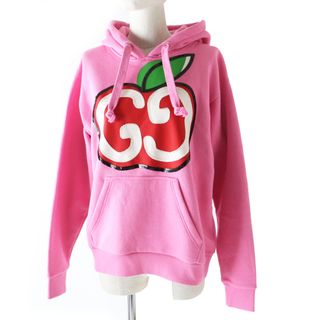 Gucci - 極美品 GUCCI グッチ 20AW 610160 スパンコール アップルGG フーディ パーカー ピンク XXS イタリア製 正規品 レディース