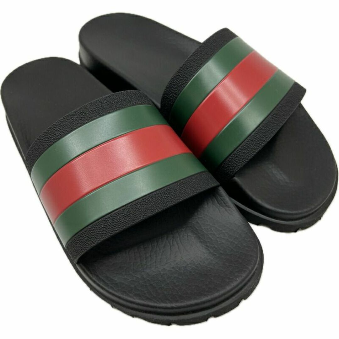 Gucci(グッチ)のGUCCI　グッチ　サンダル　黒　ラバーサンダル　＃8　約27cm　429469　メンズ　スライドサンダル　靴　スリッパ　スライド　 メンズの靴/シューズ(ビーチサンダル)の商品写真