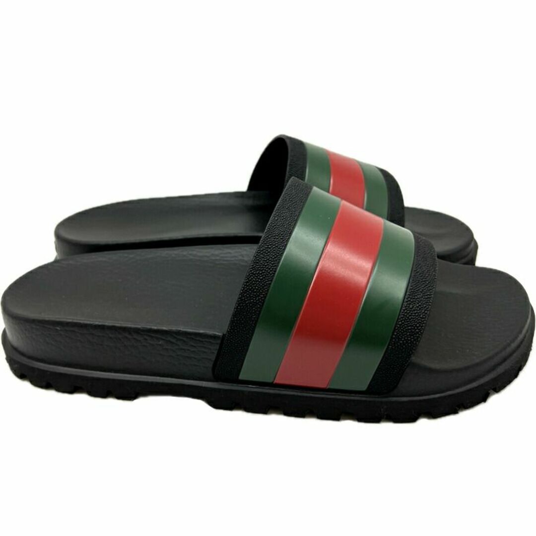 Gucci(グッチ)のGUCCI　グッチ　サンダル　黒　ラバーサンダル　＃8　約27cm　429469　メンズ　スライドサンダル　靴　スリッパ　スライド　 メンズの靴/シューズ(ビーチサンダル)の商品写真
