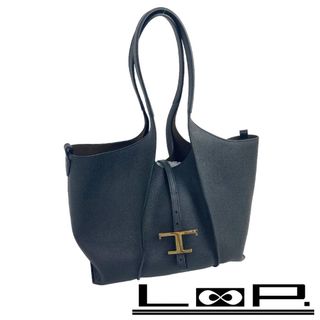 トッズ(TOD'S)の■新同■　トッズ T タイムレス ハンド トート バッグ ブラック XBWTSBA0200Q8E 【116179】(ハンドバッグ)