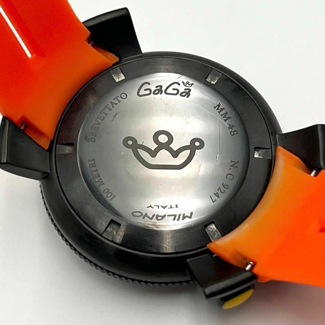 GaGa MILANO(ガガミラノ)の【48mmケース】ガガミラノ　メンズ　時計　腕時計　クロノグラフ　ラバー メンズの時計(腕時計(アナログ))の商品写真