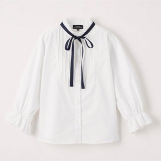 ユナイテッドアローズグリーンレーベルリラクシング(UNITED ARROWS green label relaxing)のリボンタック バンドカラー ブラウス(ブラウス)