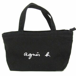 アニエスベー(agnes b.)のアニエスベー トートバッグ ロゴ キャンバス ハンドバッグ 鞄 カバン 黒 レディース ブラック agnes b.(トートバッグ)