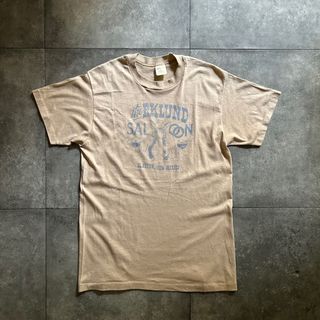 80s springfoot エロtシャツ USA製 ベージュ L 染み込み(Tシャツ/カットソー(半袖/袖なし))