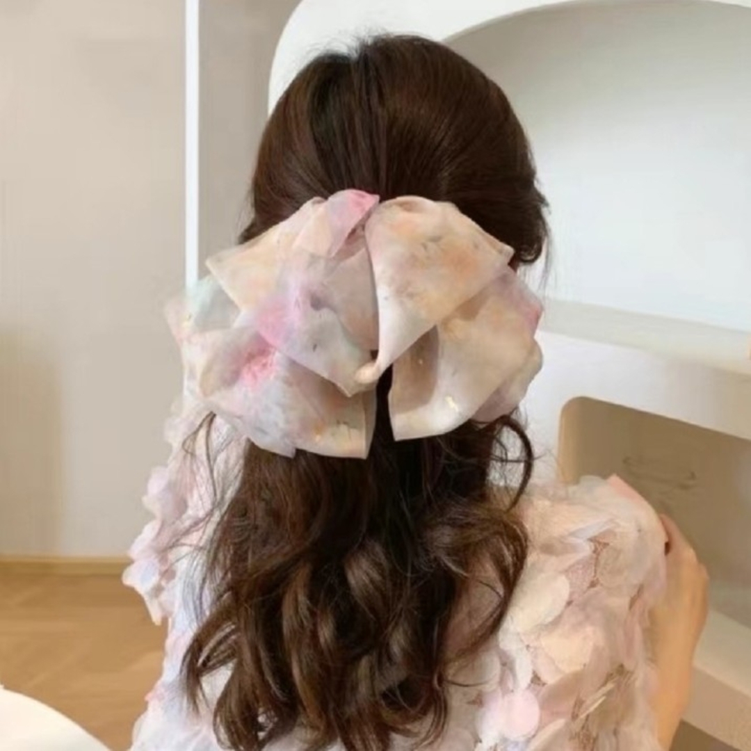 ヘアクリップ　リボン　バナナクリップ ヘアアクセサリー レディースのヘアアクセサリー(バレッタ/ヘアクリップ)の商品写真