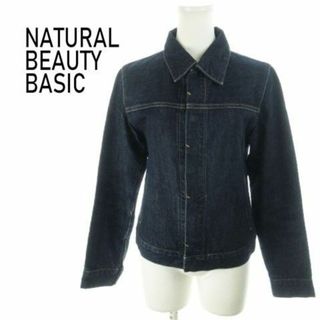 ナチュラルビューティーベーシック(NATURAL BEAUTY BASIC)のN BEAUTY BASIC デニムジャケット S 紺 220324AH6A(Gジャン/デニムジャケット)