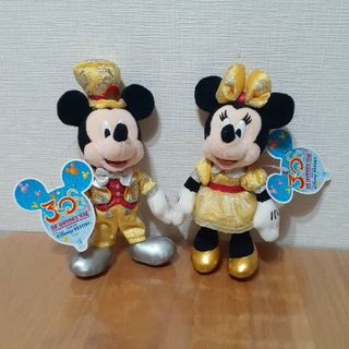 ディズニー(Disney)のミッキー＆ミニー ぬいぐるみキーホルダー【ディズニーリゾート30周年仕様】(キャラクターグッズ)