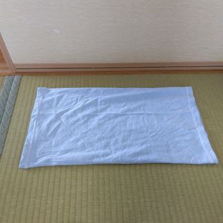 枕カバー　筒型　水色　青色(シーツ/カバー)