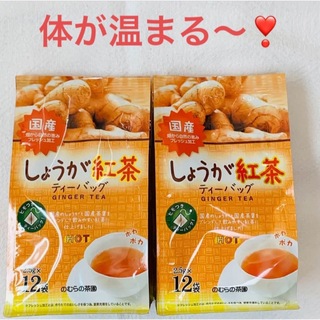 【値下げ‼️】のむらの茶園 国産しょうが紅茶 2.5g×12袋　2個(茶)