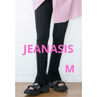 JEANASIS - 新品タグ付☆ JEANASIS 12Gランダムリブパンツ ブラック　M