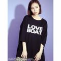 【ブラック】■別注 LOVEBOAT ロゴptビッグT 24SS/五分袖/オーバ