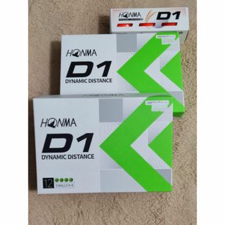 HONMA ゴルフボール ホンマ D1 グリーン 2ダース+おまけ１スリーブ付き(その他)