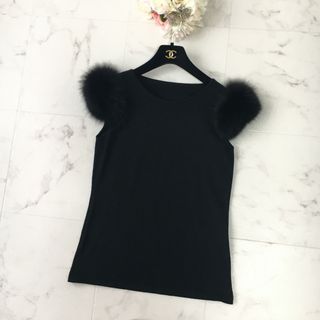 フォクシー(FOXEY)の美品　FOXEY フォクシー  カシミヤ   ファー　ニット　トップス(その他)