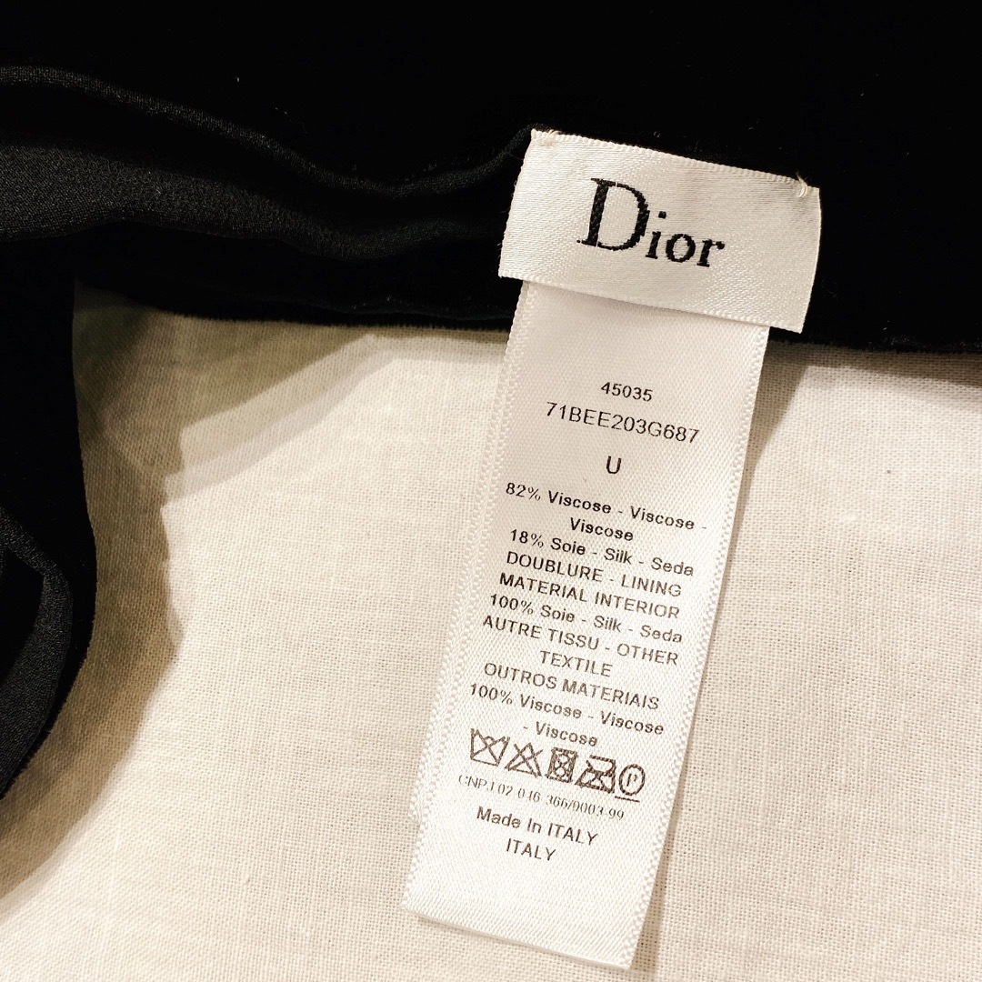 Christian Dior(クリスチャンディオール)のクリスチャンディオールbee刺繍 蜂　ビーベロアストール ベルベットショール レディースのファッション小物(マフラー/ショール)の商品写真