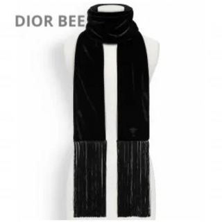 クリスチャンディオール(Christian Dior)のクリスチャンディオールbee刺繍 蜂　ビーベロアストール ベルベットショール(マフラー/ショール)