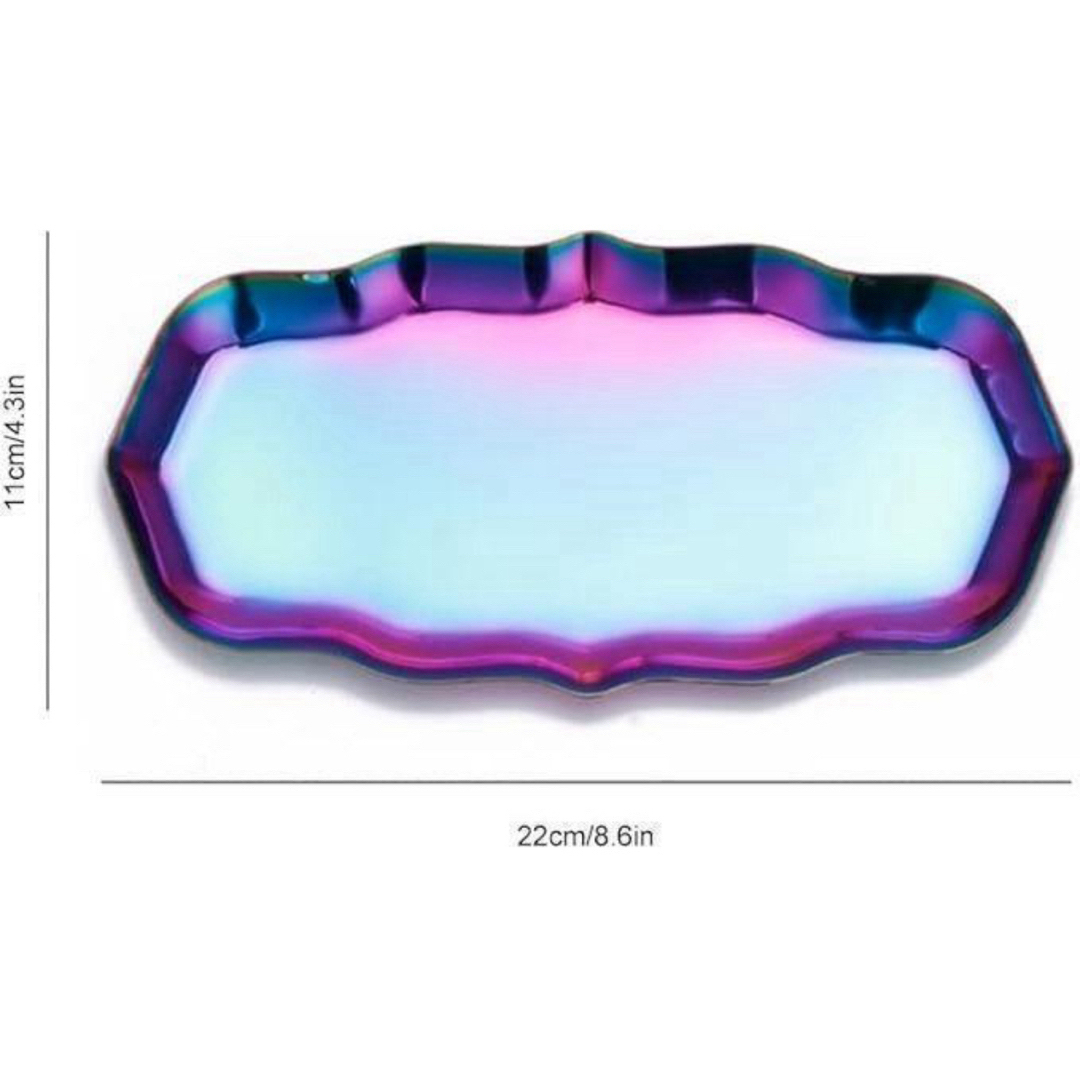 ジュエリートレイ おしゃれ 小物入れ プレート コスメティックトレイ 2枚セット インテリア/住まい/日用品のインテリア小物(小物入れ)の商品写真