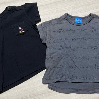 ユニクロ(UNIQLO)の80 Tシャツ　2枚セット　ミッキー　綿100% 男の子　半袖(Ｔシャツ)
