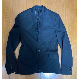 ザラ(ZARA)のZARA！ノーカラージャケット・黒 サイズ36 S〜Mぐらい(ノーカラージャケット)