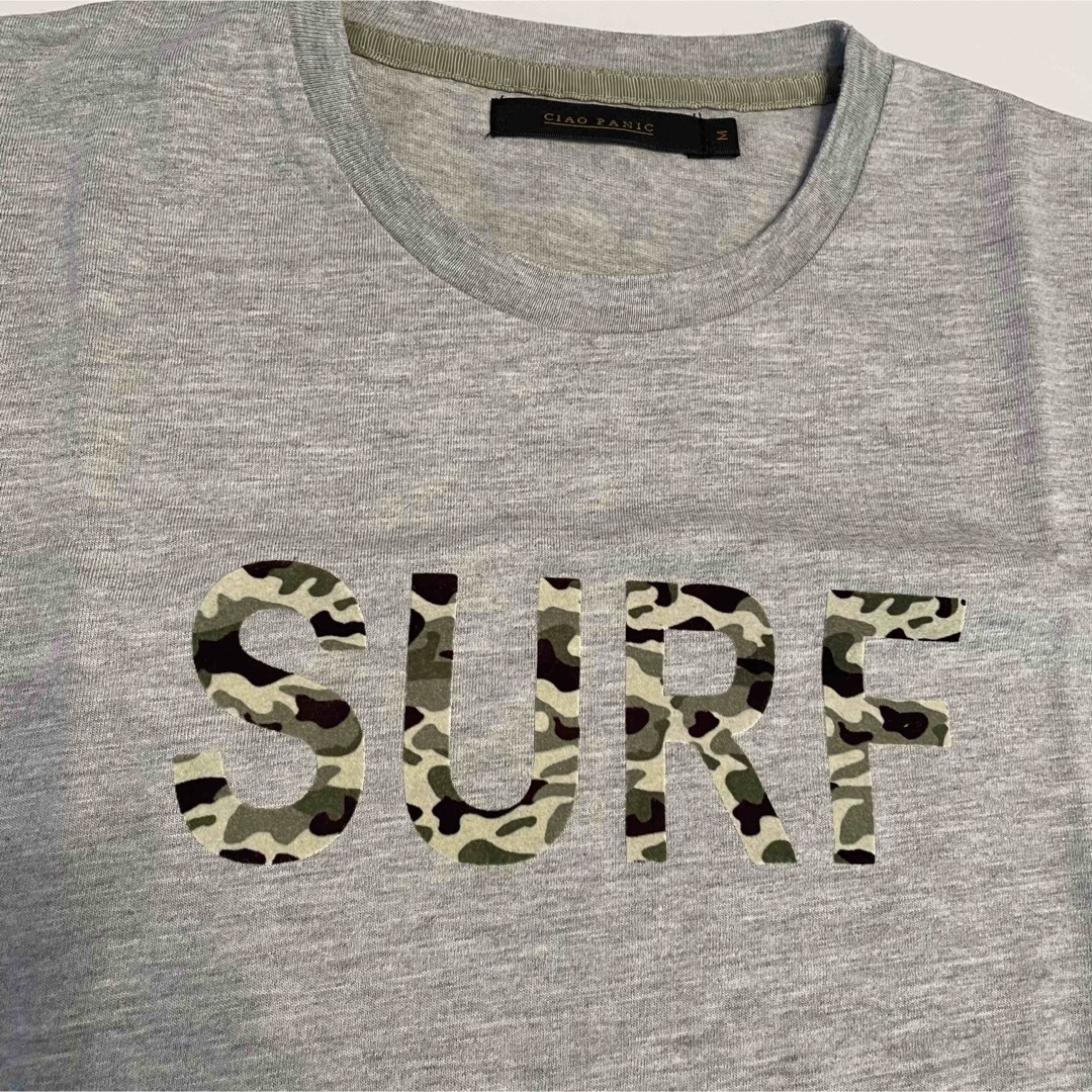 Ciaopanic(チャオパニック)のSURF ロゴカモ柄　半袖Tシャツ　Mサイズ Tシャツ レディースのトップス(Tシャツ(半袖/袖なし))の商品写真