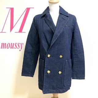 マウジー(moussy)のマウジー　ジャケット　M　ブルー　デニム　カジュアル　綿100%　ハーフ丈(Gジャン/デニムジャケット)