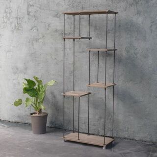 wood iron shelf 1190*455*225〈グレイッシュカラー〉(棚/ラック/タンス)