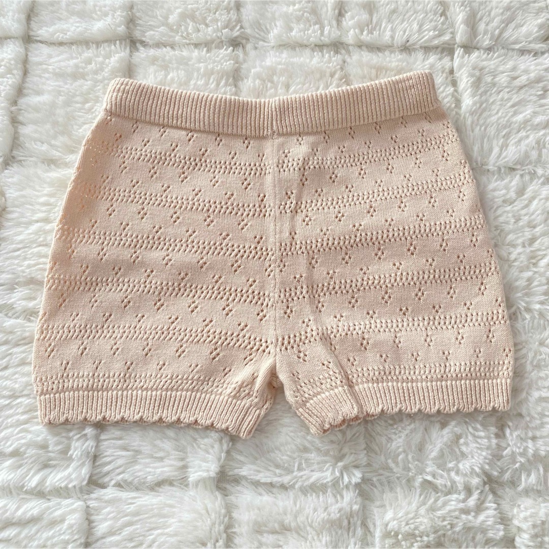 H&M(エイチアンドエム)のコットンニット＊セットアップ　12-24m キッズ/ベビー/マタニティのキッズ服女の子用(90cm~)(Tシャツ/カットソー)の商品写真