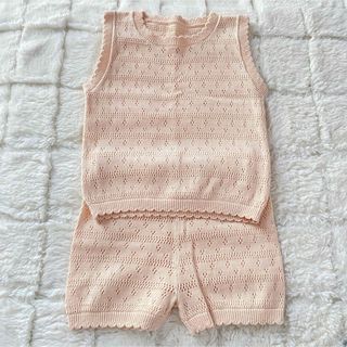 H&M - コットンニット＊セットアップ　12-24m