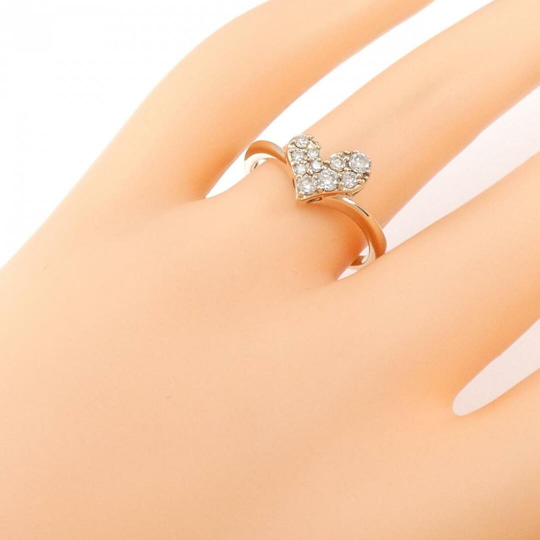 K18PG ハート ダイヤモンド リング 0.30CT レディースのアクセサリー(リング(指輪))の商品写真