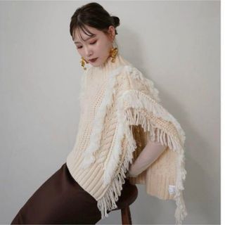 Acka フリンジニットベスト fringe knit vest(ベスト/ジレ)